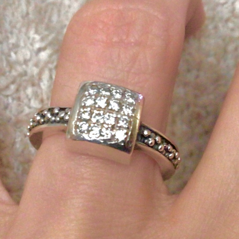 Silver and Diamond Ring